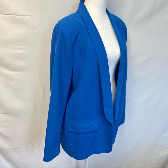 Venus Royal Blue Women’s Open Front Blazer Coat Jacket Size 14 Business Suit - Picture 15 of 15